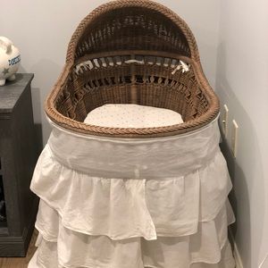 restoration hardware wicker bassinet